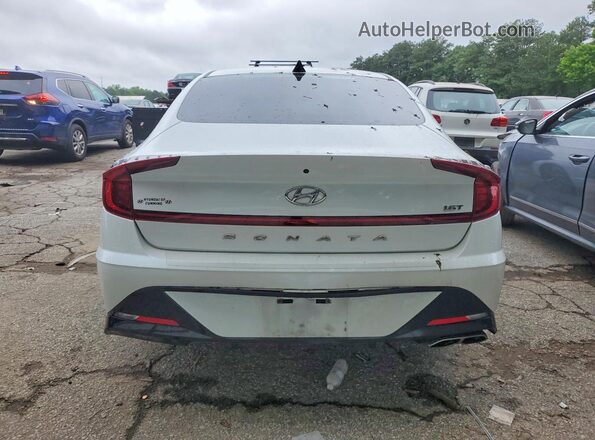 5NPEJ4J26MH083016 2021 HYUNDAI SONATA White უკანა ხედი