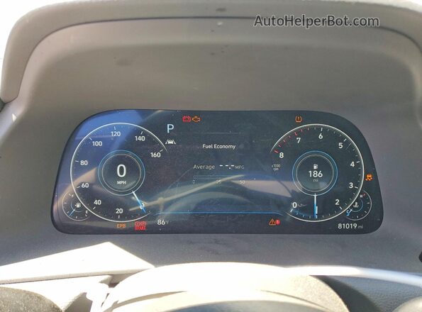 5NPEJ4J26MH132134 2021 HYUNDAI SONATA White Вид щитка приладів