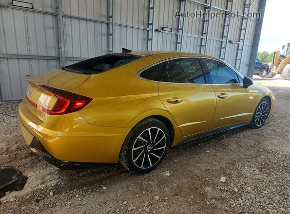 5NPEJ4J27LH016732 2020 HYUNDAI SONATA Золотой Задняя правая четверть