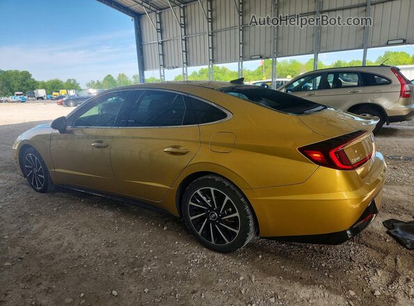 5NPEJ4J27LH016732 2020 HYUNDAI SONATA Золотой Задняя левая четверть