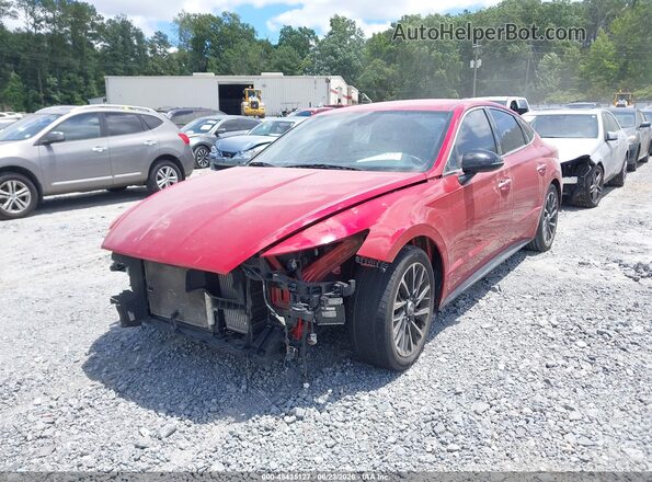 5NPEJ4J29LH035007 2020 HYUNDAI SONATA Red Front left