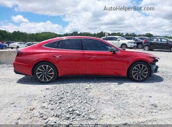 5NPEJ4J29LH035007 2020 HYUNDAI SONATA Red Rear interior view