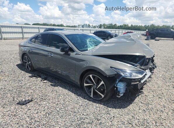 5NPEJ4J29MH066257 2021 HYUNDAI SONATA Gray Front right
