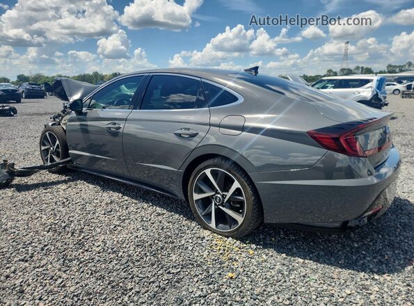 5NPEJ4J29MH066257 2021 HYUNDAI SONATA Gray Rear left