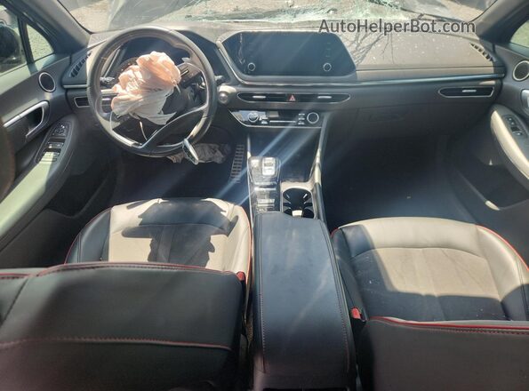 5NPEJ4J29MH066257 2021 HYUNDAI SONATA Gray Dashboard view