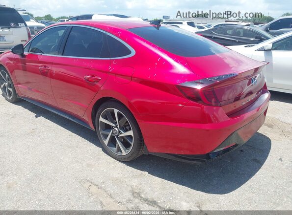 5NPEJ4J29MH118213 2021 HYUNDAI SONATA Red Հետևի ձախ