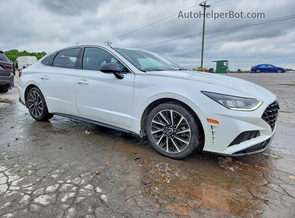 5NPEJ4J2XLH044654 2020 HYUNDAI SONATA White Передня права чверть