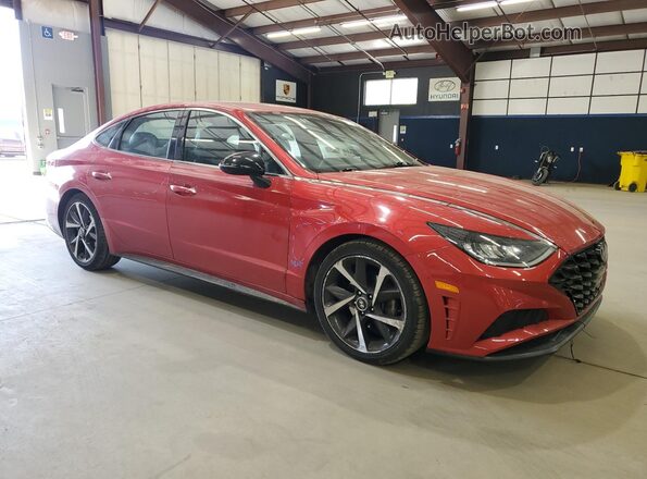 5NPEJ4J2XMH094231 2021 HYUNDAI SONATA Red 