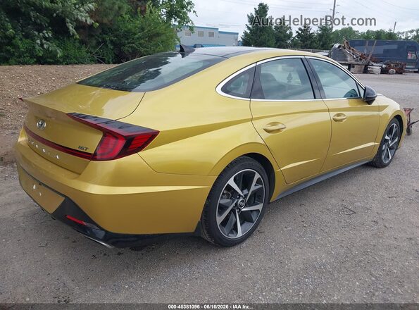 5NPEJ4J2XMH123856 2021 HYUNDAI SONATA Green Trasero derecho