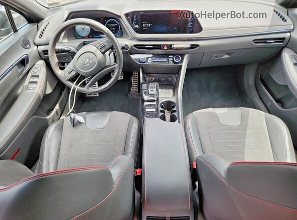 5NPEK4JC3NH146449 2022 HYUNDAI SONATA Black წინა პანელის ხედი