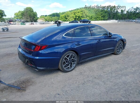 5NPEK4JC4MH106251 2021 HYUNDAI SONATA Синий Задняя правая четверть