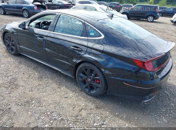 5NPEK4JC6NH142086 2022 HYUNDAI SONATA Black უკანა მარცხენა