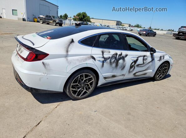 5NPEK4JC7MH131127 2021 HYUNDAI SONATA White Tył prawy