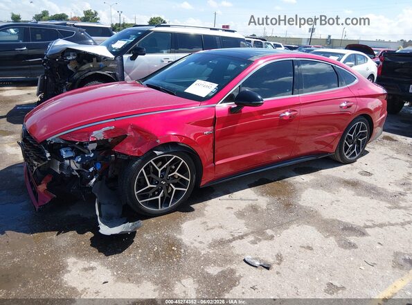 5NPEK4JC8MH126020 2021 HYUNDAI SONATA Red Przód lewy