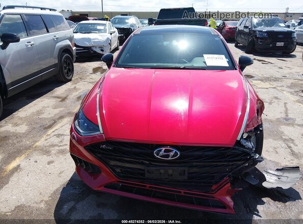 5NPEK4JC8MH126020 2021 HYUNDAI SONATA Red Widok deski rozdzielczej