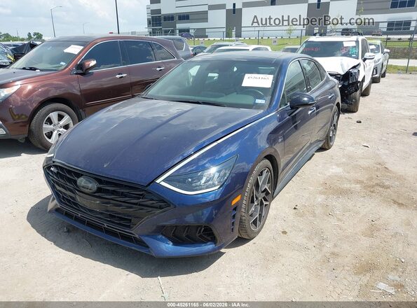 5NPEK4JCXNH146948 2022 HYUNDAI SONATA Blue Front left