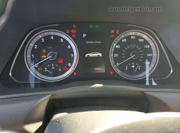 5NPEL4JA0LH044440 2020 HYUNDAI SONATA Gray Вид щитка приладів