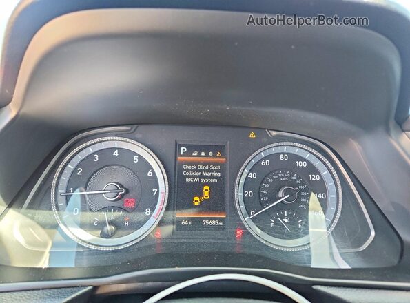 5NPEL4JA0MH097253 2021 HYUNDAI SONATA Blue Instrument cluster view