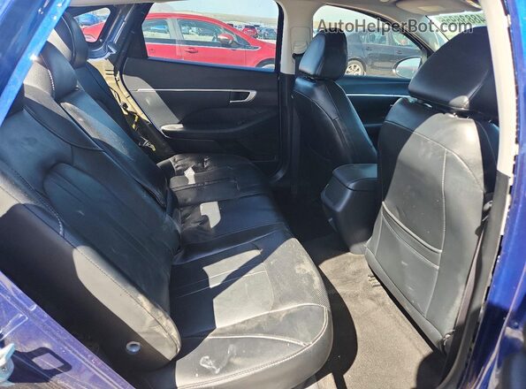 5NPEL4JA0MH097253 2021 HYUNDAI SONATA Blue Rear seats view