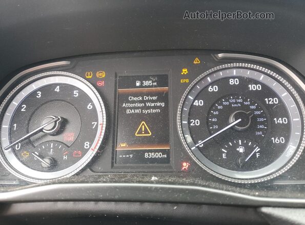 5NPEL4JA2MH069471 2021 HYUNDAI SONATA Red Widok zestawu wskaźników