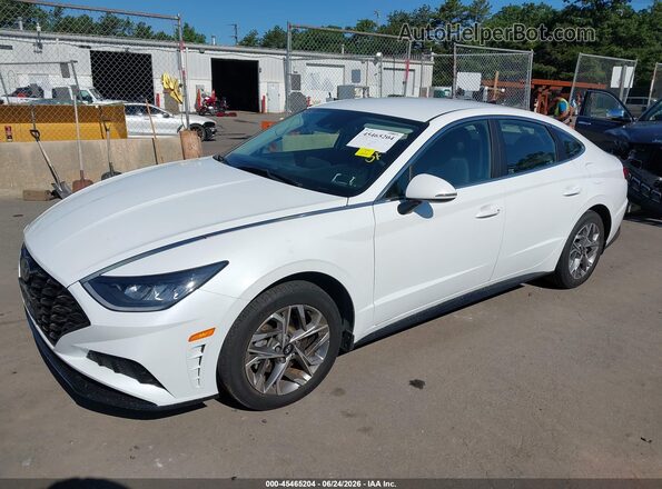 5NPEL4JAXMH085210 2021 HYUNDAI SONATA White Առջևի ձախ երեք քառորդ տեսարան