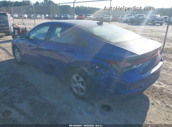 5NPLL4AG0MH030339 2021 HYUNDAI ELANTRA Blue Trasero izquierdo