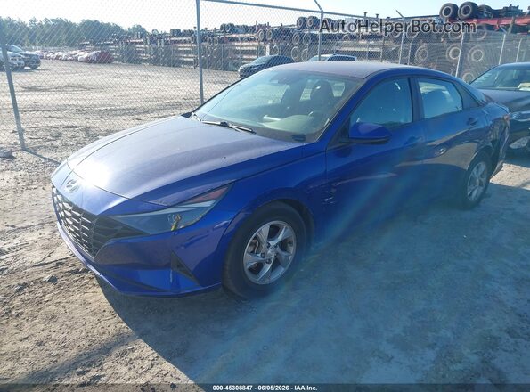 5NPLL4AG0MH030339 2021 HYUNDAI ELANTRA Blue Vista tres cuartos delantera izquierda