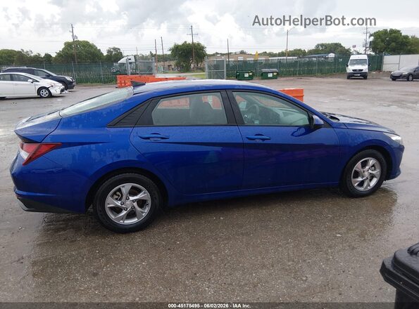 5NPLL4AG1MH050910 2021 HYUNDAI ELANTRA Blue Rear interior view