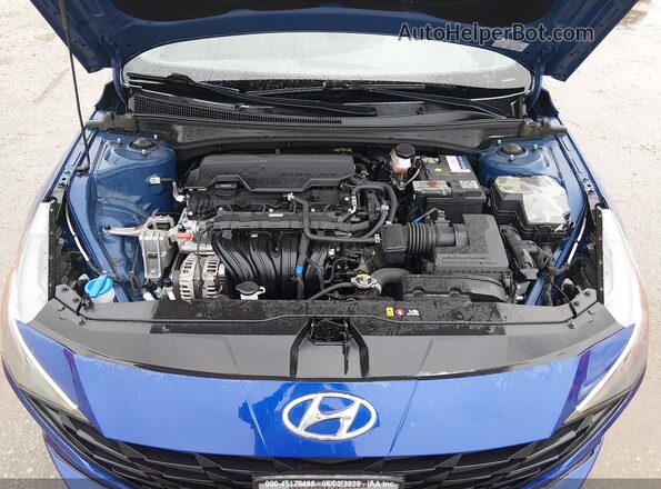 5NPLL4AG1MH050910 2021 HYUNDAI ELANTRA Blue Rear view