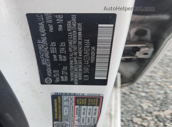 5NPLL4AG2MH014644 2021 HYUNDAI ELANTRA Белый Вид подкапотного пространства