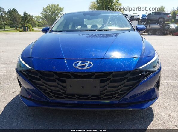 5NPLL4AG3MH049354 2021 HYUNDAI ELANTRA Blue Front view