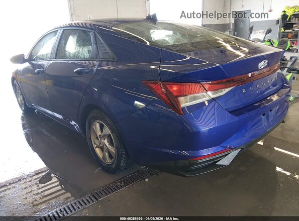 5NPLL4AG3MH049354 2021 HYUNDAI ELANTRA Blue Rear left