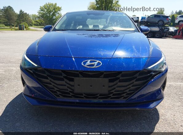 5NPLL4AG3MH049354 2021 HYUNDAI ELANTRA Blue Rear interior view