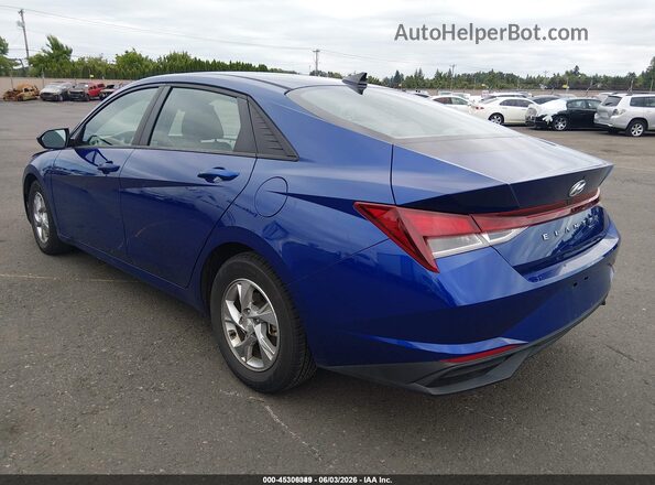 5NPLL4AG4MH047029 2021 HYUNDAI ELANTRA Blue Trasero izquierdo