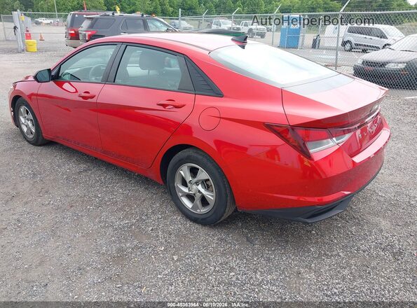 5NPLL4AG4MH049279 2021 HYUNDAI ELANTRA Red Trasero izquierdo