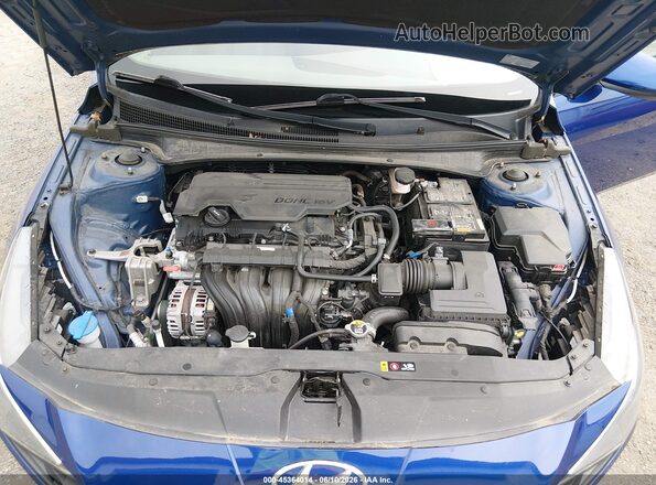 5NPLL4AG8MH044425 2021 HYUNDAI ELANTRA Blue Rear view