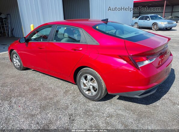 5NPLL4AGXMH046841 2021 HYUNDAI ELANTRA Red Rear left