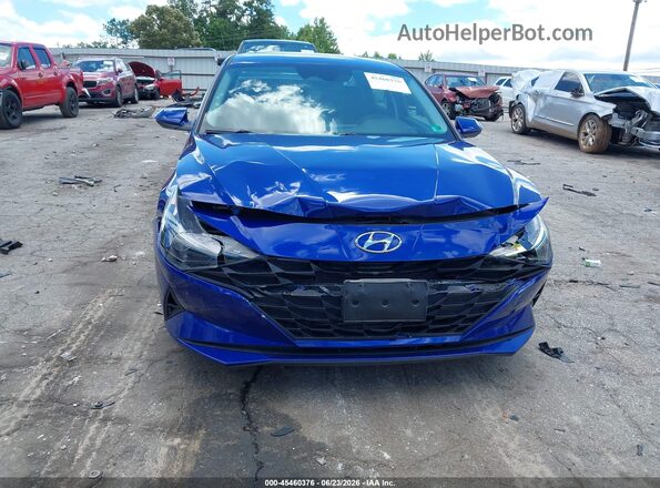 5NPLL4AGXMH050324 2021 HYUNDAI ELANTRA Blue Front view