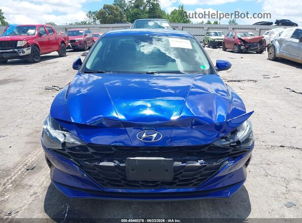 5NPLL4AGXMH050324 2021 HYUNDAI ELANTRA Blue Instrument cluster view