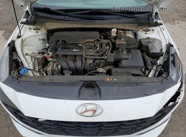 5NPLM4AG1MH007634 2021 HYUNDAI ELANTRA White Vista interior trasera