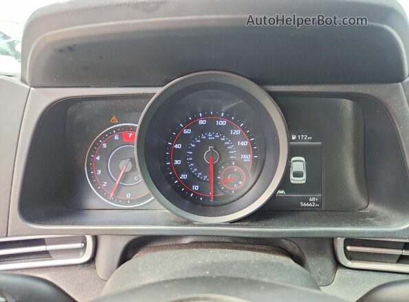 5NPLM4AG1MH008170 2021 HYUNDAI ELANTRA White Вид щитка приладів