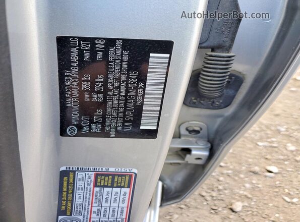5NPLM4AG1MH038415 2021 HYUNDAI ELANTRA Silver 
