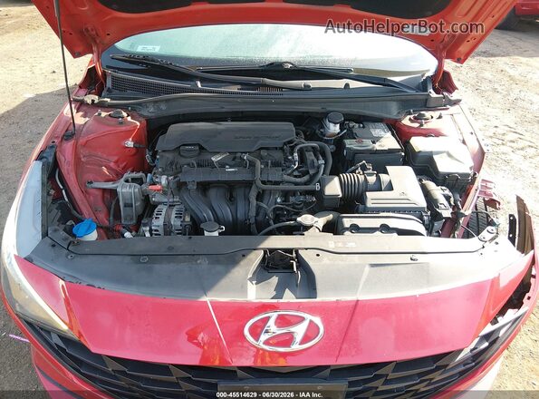 5NPLM4AG2MH000255 2021 HYUNDAI ELANTRA Red Вид ззаду