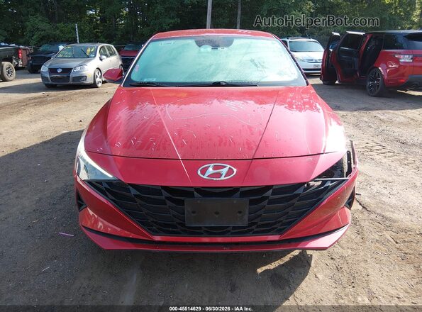 5NPLM4AG2MH000255 2021 HYUNDAI ELANTRA Red Вид щитка приладів