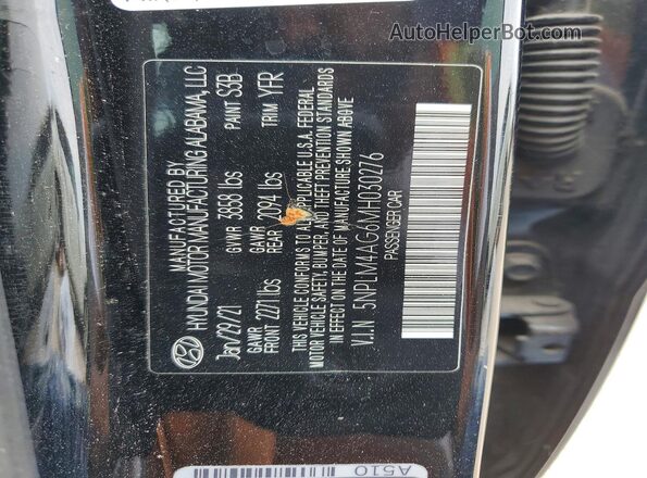 5NPLM4AG6MH030276 2021 HYUNDAI ELANTRA Black 