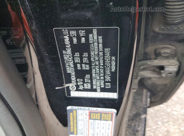 5NPLM4AG6NH084498 2022 HYUNDAI ELANTRA Черный Вид подкапотного пространства