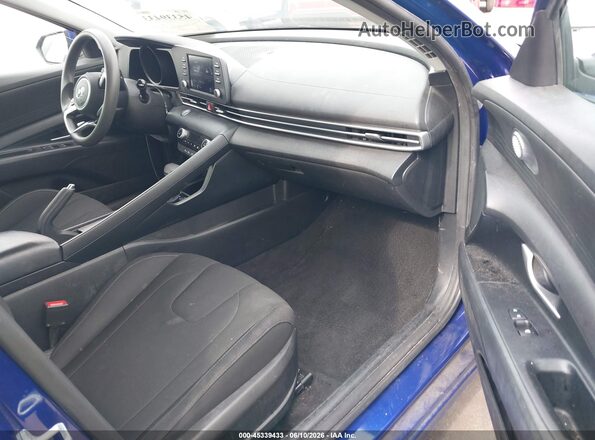5NPLM4AG8MH013740 2021 HYUNDAI ELANTRA Blue წინა სალონის ხედი