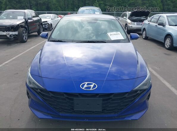 5NPLM4AG8MH013740 2021 HYUNDAI ELANTRA Blue უკანა სალონის ხედი