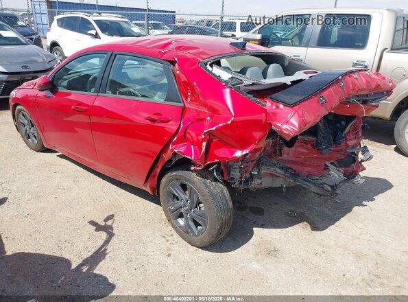 5NPLM4AG8NH081845 2022 HYUNDAI ELANTRA Red უკანა მარცხენა