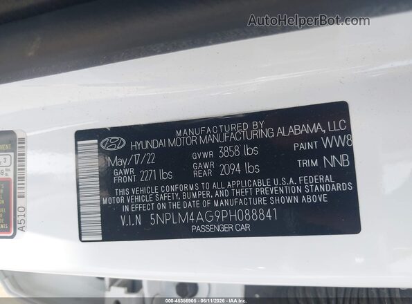 5NPLM4AG9PH088841 2023 HYUNDAI ELANTRA White ძრავის განყოფილების ხედი